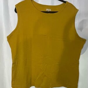 Duluth Trading Co Mustard Sleeveless Tank Top